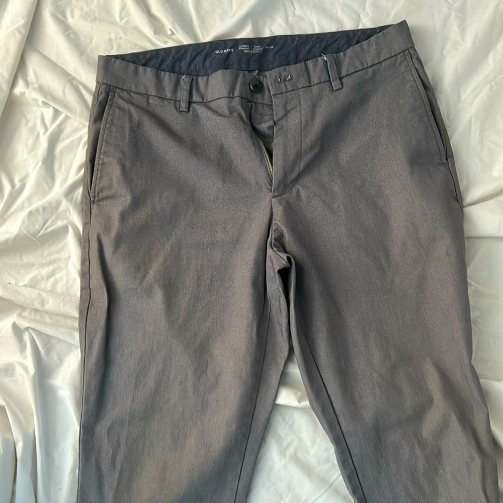 Old Navy men’s ultimate straight built-in flex jeans, colour gray size 34/34